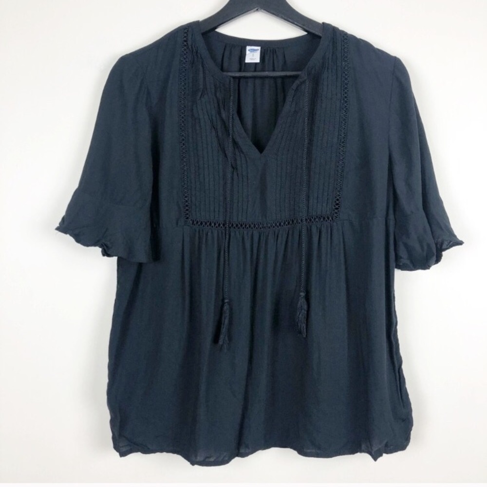 Old Navy Black Top with Bell Sleeves
